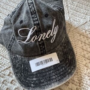 Lonely ghost Black Denim Cap